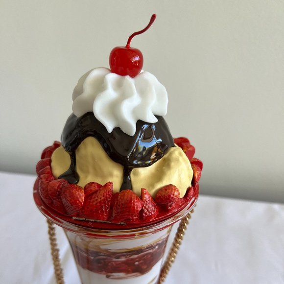 SS22 Moschino Couture Jeremy Scott Diner Red Ice Cream Sundae Crossbody Bag - Picture 7 of 16